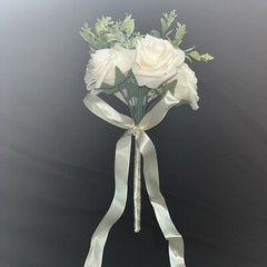 10 Bridal Bridesmaid Wedding Bouquet Artificial Champagne Blush Roses NEW