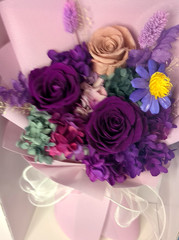 Lovenfold Flowers Preserved Flowers Bouquets, Purple Rose Bouquets