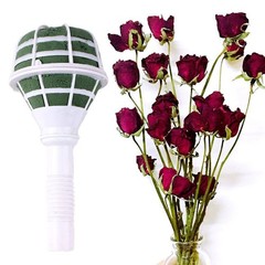 4Pcs Assorted Color Floral Handle Wedding Flower Holder and Bouquet Base Support