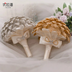 Luxurious Rhinestone Bouquet in Hand Wedding Bride Bouquet Hand Wedding Bouquet