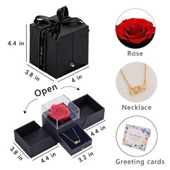 EIGHTOWN Roses Bouquet Artificial Flower – Preserved Red Rose Bright