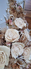 Artificial Bridal Cascade Bouquet Cream Boho Flowers 17″ x 11″