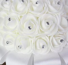 Bouquet of Bridesmaid Silk Flowers Wedding flowers White Roses – New In Package