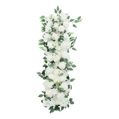For Party Wedding Artificial Flower Row Decoration Wedding Arch Backdrop(white)
