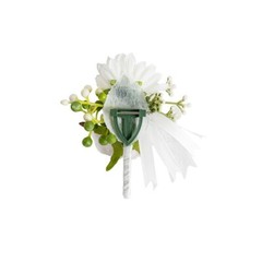 ARTIFICIAL BOUTONNIERE Corsage Flower Rose Chrysanthemum Wedding Deb Groom Bride