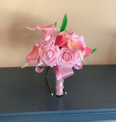Tulip, calla lily and rose bridal bouquet…you pick colors