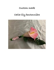 Custom made real touch calla lily boutonniere…..you choose color