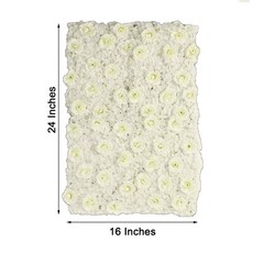 8 Cream Roses and Hydrangea Flowers Mat Wall Backdrop Panels Wedding Decorations
