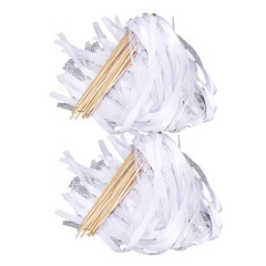 40pcs Lace Ribbon Wedding Wands With Bells Sparkling Stick For Party Celebration