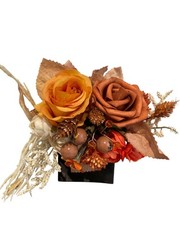 Ling’s Moment Pocket Boutonniere Single for Wedding Orange Terracotta