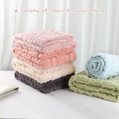 4 Pcs Manta Bebe Corazones Suave Regalo Recien Nacido 30×40 Beige Gris Azul Rosa