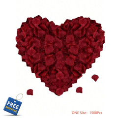 1000 pcs Flower Petals Artificial Red Silk Fake Rose Petals for Romantic Decor