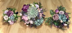Elegant Wedding Flower Bouquets Hydrangeas, Peony, Succulent, Lavender Bundle