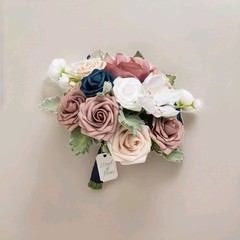 Ling’s Moment 9″ Wedding Bouquet for Bride, Bridesmaid’s Bouquet, NO RIBBONS!