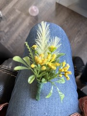 Silk Boutonnière, 2 Options In White, & 2 In Yellow. Perfect For Prom-Price Each