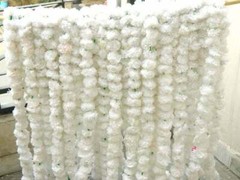 10 Pcs Lot Artificial Indian White Marigold Flower For Home Decoration Fluffy