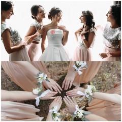 Rose Bridesmaid Wrist Flower Corsage Artificial Bride Wrist Corsage Purple