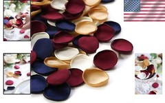 Burgundy Satin Flower Petals – 500 Pieces for Romantic Events & Bridal Showers