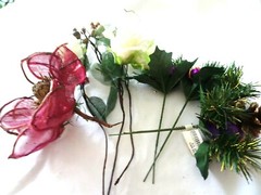 7 PCS Artificial Silk Fake Real Flower Stems-Magnolia/Roses/Picks-NEW