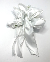 Bridal Wedding Pew Aisle Elegant White Pearl Ribbon Roses Decoration Women Event
