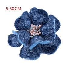Vintage-Inspired Denim Flower Embellishments for DIY Clothing and Accessories