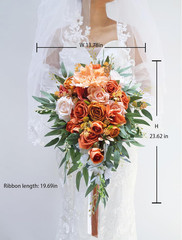 Burnt Orange Terracotta Wedding Bouquet for Vintage Fall Ceremonies