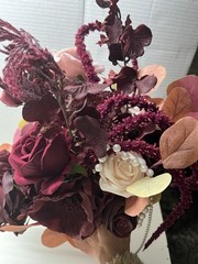 Ling’s Moment 11” Burgundy Bouquet For Wedding