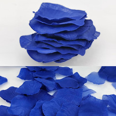 500 Pcs Exquisite Blue Rose Petals, Emulation Silk Rose Petals, Artificial Flowe