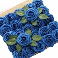 50/25 white Artificial Flower Real Looking Foam Roses Decoration DIY for Wedding