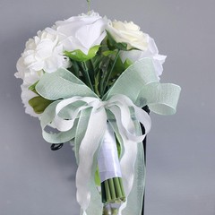 Wedding Bouquet for Bride Bridesmaid Cascading Bouquet Realistic Silk Flower 27