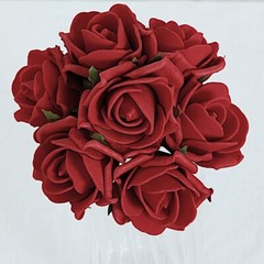 24 RED 2″ Mini FOAM ROSE Flowers Stems Wedding Events Decorations Supplies