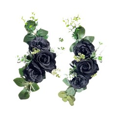 Pieces 2 Artificial Flower Swags Chair Floral Garlands Backdrop Garland Corner