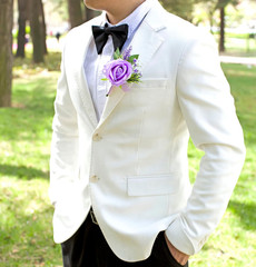 Purple Corsage and Boutonniere Set for Wedding Prom, Artificial Flower Wrist …