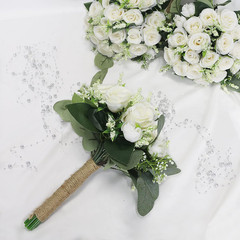Elegant Set of 10 Bridesmaid Bouquets for Your Perfect Wedding Day