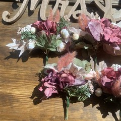 6 Wedding Table Bouquets Budget Friendly Beautiful Faux Flowers Cream/White Pink