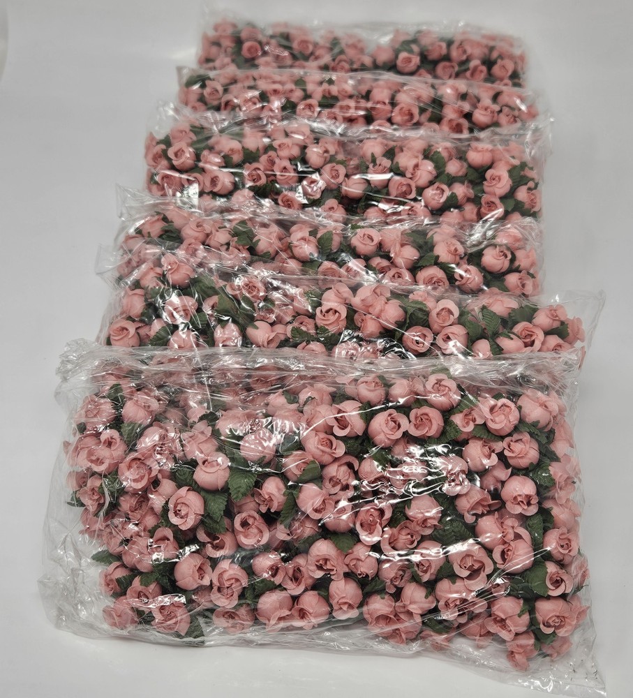 Lot of Mauve Pink Artificial Rosebuds Roses Millinery Craft Flowers 16mm 5/8″