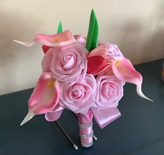 Tulip, calla lily and rose bridal bouquet…you pick colors