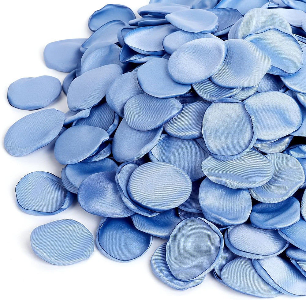 400PCS Light Blue Rose Petals Fake Slik Flower Petals for Wedding Artificial Flo