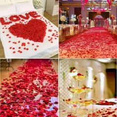 Artificial Dark-Red Silk Rose Petals – 2200 PCS for Weddings & Valentine’s Day