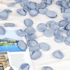 200Pcs Blue Rose Petals for Wedding, Artificial Flower Petals Dusty Blue