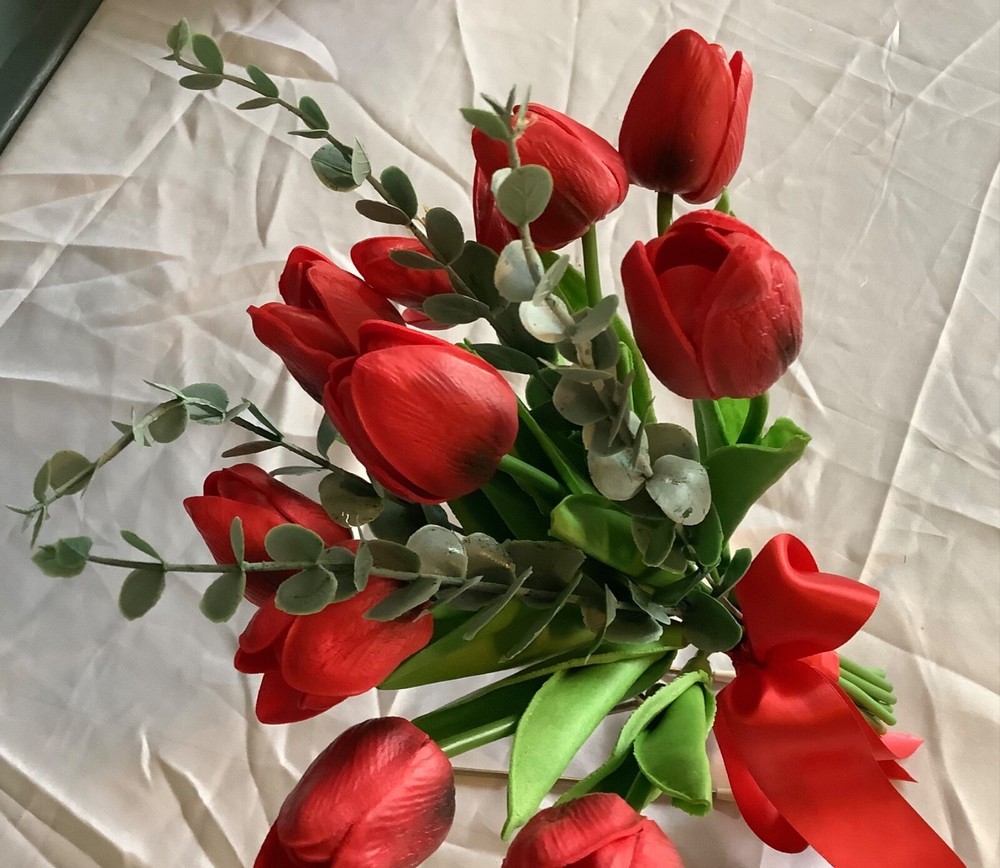 10 stem tulip bridal bouquet…you choose color