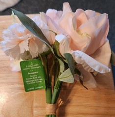 3 Bouquets, White & Pink Flowers, New