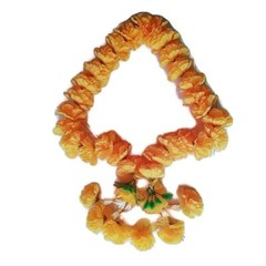 Marigold Flower Artificial Plastic Garland Decoration Wedding Party Event Orange