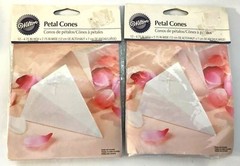 Wilton Petal Cones 2 packs 12, 24 total 4.75 x 2.75 For Wedding Party Deco New