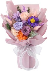 Jtoder Forever Flowers for Delivery, Preserved Flower Bouquets, Long A-Purple