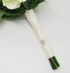 Wedding Bouquet Cottage French Mixed Flowers in White and Light Green Colors
