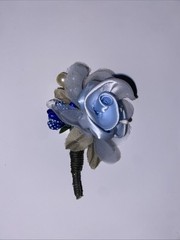 Boutonnière Light Blue Flower Pin Wedding Men’s Unisex Prom
