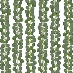 CQURE Green Artificial Eucalyptus Foliage Garlands – 12 pieces x 7′ Long – New