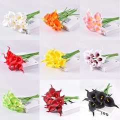 5Pcs Calla Artificial Flowers Calla Lily Fake Flower Bouquet For Wedding Bouquet