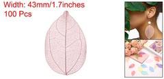 100Pcs Dark Pink Skeleton Leaves 2″- 3″ Rubber Tree Scrapbooking